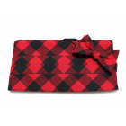 Red & Black Buffalo Plaid Cummerbund & Bow Tie